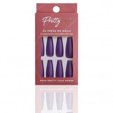 Reusable Press On False Nails - This Is Grape (24pcs)