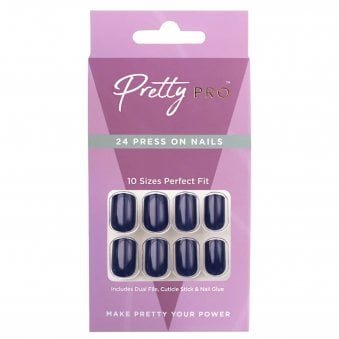 Reusable Press On False Nails - You Blue Me Away (24pcs)