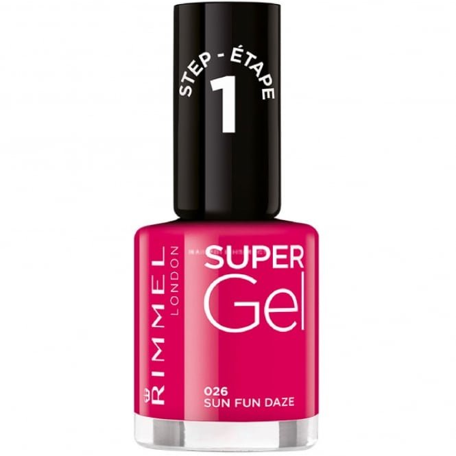 Rimmel London Super Gel Colour Nail Polish - Sun Fun Daze (026) 12ml