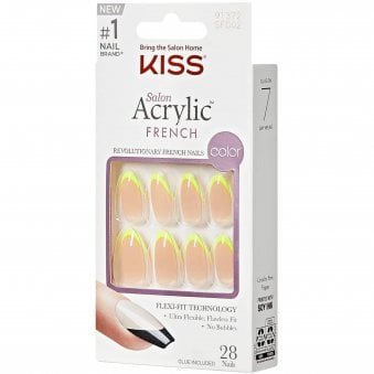 Salon Acrylic French False Nails - Hype (SFO02G)(1 x 2g)