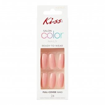 Salon Colour False Nails - Fake Smile (24 Nails & Adhesive 2g)