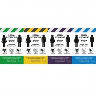 Salon Professional PPE - PVC Waterproof Social Distancing Poster