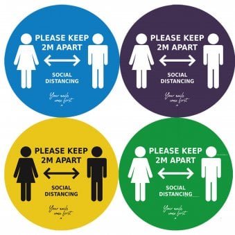 Salon Professional PPE - Social Distancing Floor Vinyl Stickers