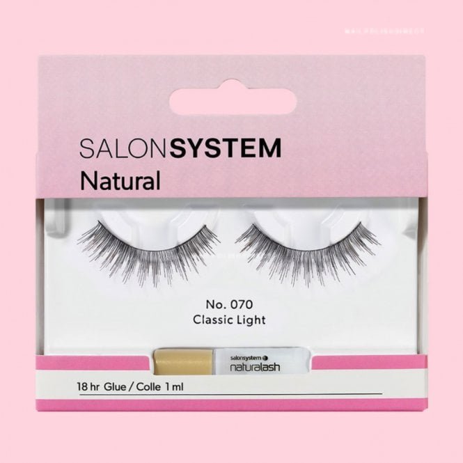 Salon System 070 Natural Reusable Eyelashes (Adhesive Included) (0225376R)