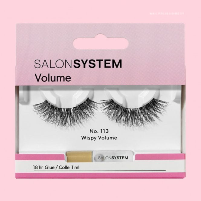 Salon System 113 Wispy Volume Reusable Eyelashes (Adhesive Included) (0225141)