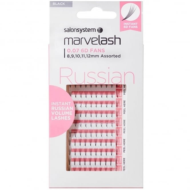 Salon System MarveLash - 6D Russian Volume - Individual Eyelashes - Assorted Black 0.07 (0226406)