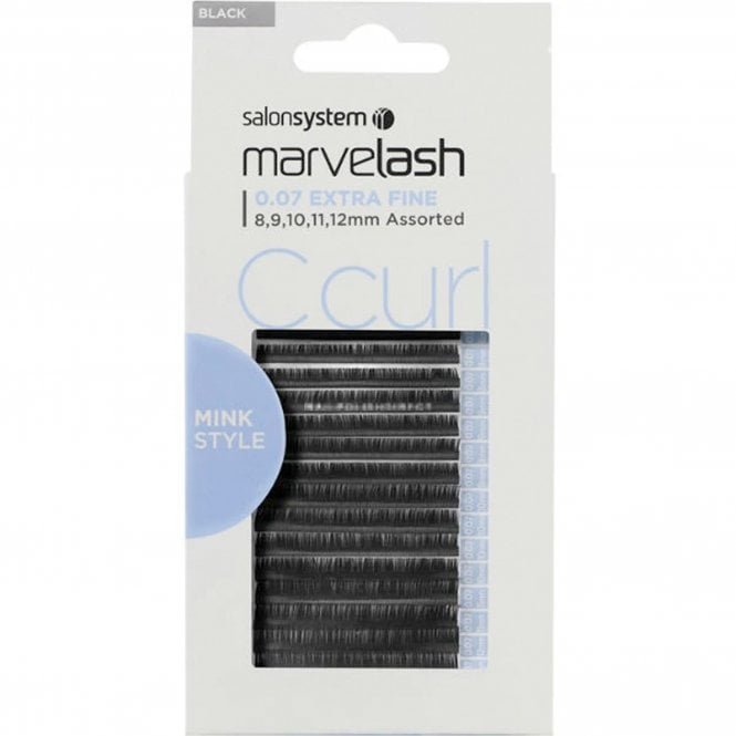 Salon System Marvelash - Extra Fine - C Curl - Individual Eyelashes - Assorted Black 0.07 (0226408)