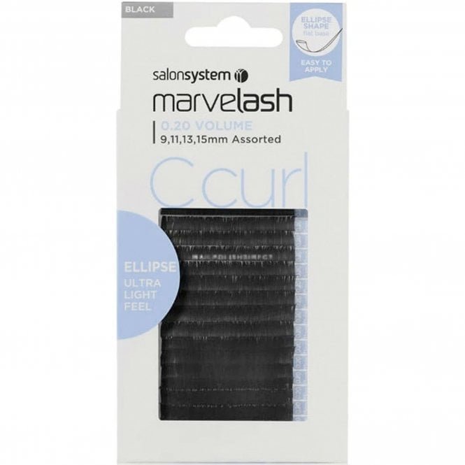 Salon System Marvelash - Volume - C Curl - Individual Eyelashes - Assorted Black 0.20 (0226409)
