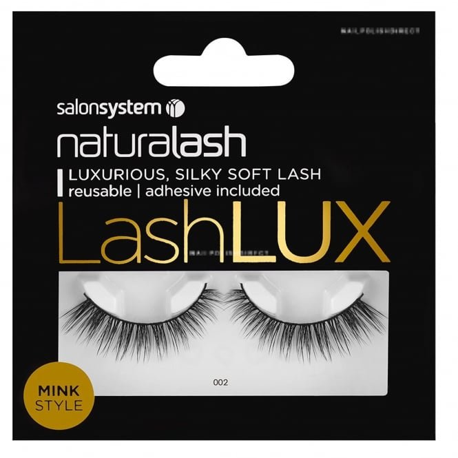 Salon System NaturaLASH - LashLux - Faux Mink Eyelashes - No 002 (Adhesive Included)