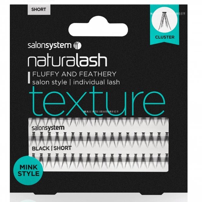 Salon System NaturaLASH - Texture - Faux Mink Style Individual Lashes - Short Black (0225489)