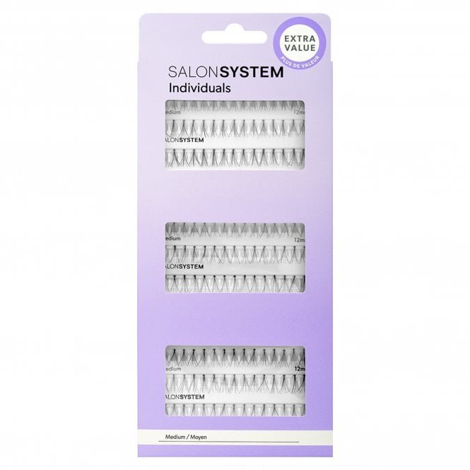 Salon System Salon Value Individual Eyelashes - Black Medium (0225107-5)