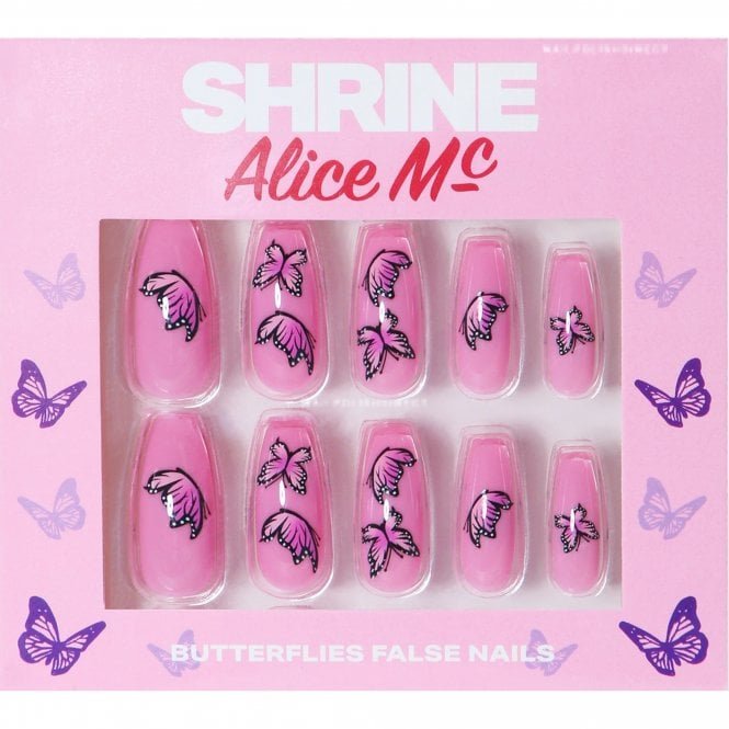 Shrine Beauty Alice MC X Shrine High Quality False Nails - Butterfly (Coffin)