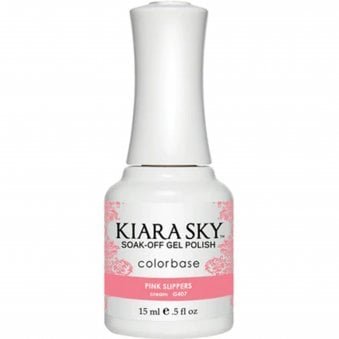 Soak Off Cruelty Free Gel Polish - Pink Slippers 15ml (G407)