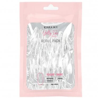 Soak Off Gelly Tips Refill Pack - Square Short (50 x each size)