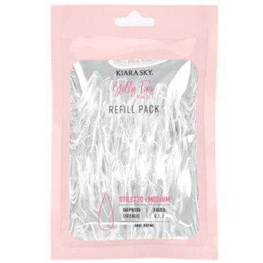 Soak Off Gelly Tips Refill Pack - Stiletto Medium (50 x each size)