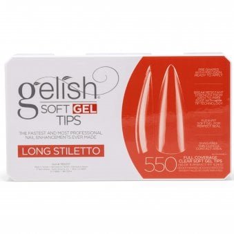 Soft Gel False Nail Tips - Long Stiletto (Pack Of 550 & 11 Sizes) (1168097)