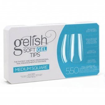 Soft Gel Nail Tips - Break Resistant Nail Tips - Medium Square (Pack Of 550 & 11 Sizes) (1168161)