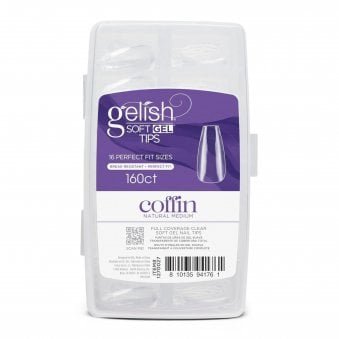 Soft Gel Nail Tips - Coffin Natural Medium 160 Pcs (1270027)