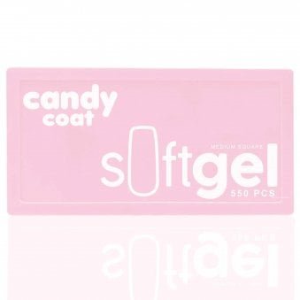 Soft Gel Tips - Medium Square (550 Pcs)