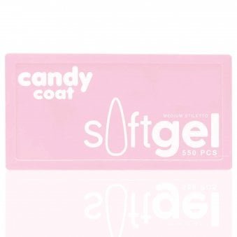 Soft Gel Tips - Medium Stiletto (550 Pcs)