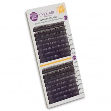 Split Screen Mink Lashes Individual Lengths 7mm (0.20) To 13mm (0.25) - D Curl (MXD2025)