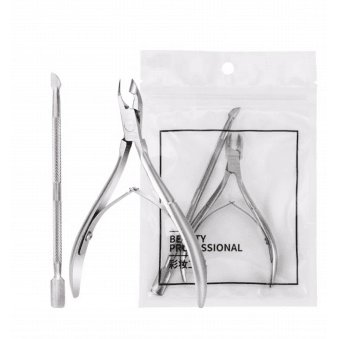 Stainless Steel Cuticle Nippers & Cuticle Pusher