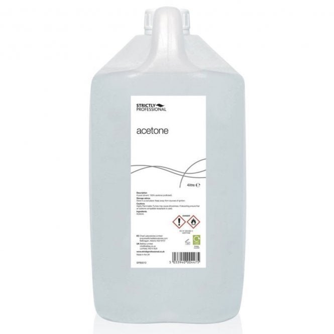 Strictly Professional Gel & Acrylic Nail Soak Off Acetone 4 Litres (SPB0010)