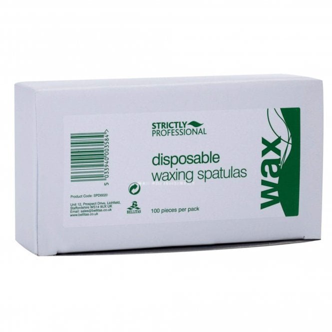Strictly Professional Disposable Wooden Waxing Spatulas - 100 Pieces (SPD0020)