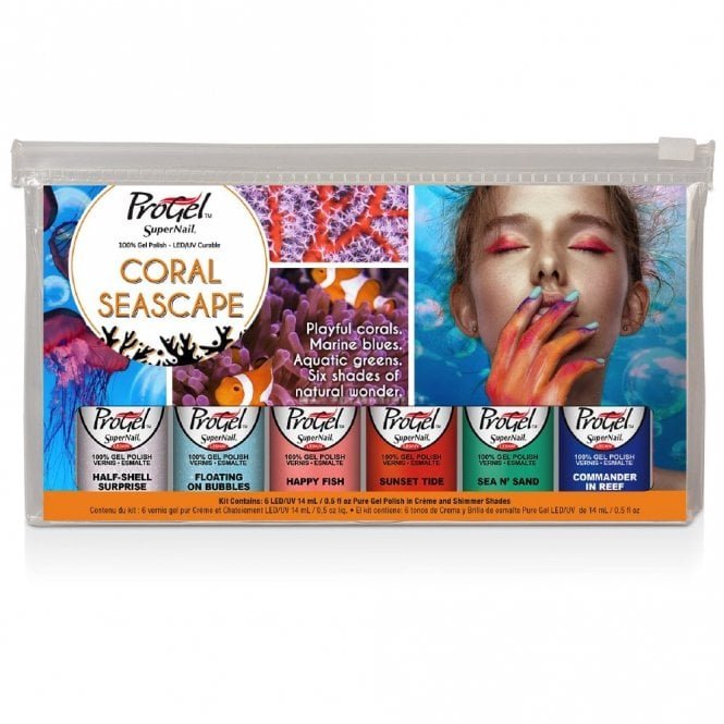 SuperNail ProGel Coral Seascape Gel Polish - 6 Piece Set (66546)