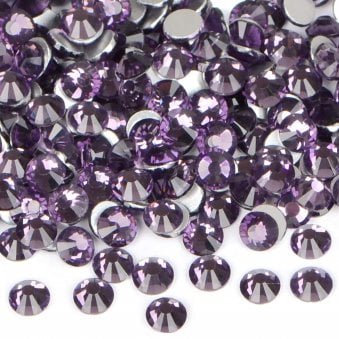 Swarovski Crystals Flat Back Gems Pack Of 200 - Amethyst