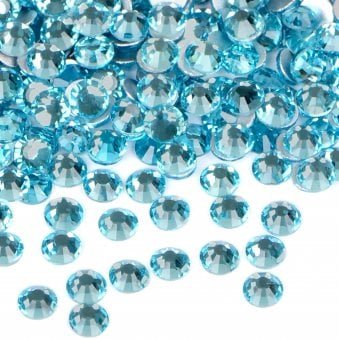 Swarovski Crystals Flat Back Gems Pack Of 200 - Aqua Marine