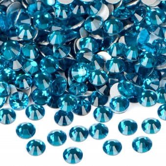 Swarovski Crystals Flat Back Gems Pack Of 200 - Blue Zircon