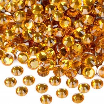 Swarovski Crystals Flat Back Gems Pack Of 200 - Light Colorado Topaz