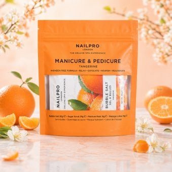 The Deluxe Spa Experience Manicure & Pedicure 4pc Set - Tangerine (1 x 30g, 1 x 25g, 2 x 15g)