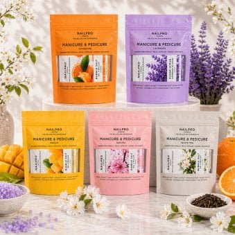 The Deluxe Spa Experience Manicure & Pedicure 4pc Set - Lavender (1 x 30g, 1 x 25g, 2 x 15g)