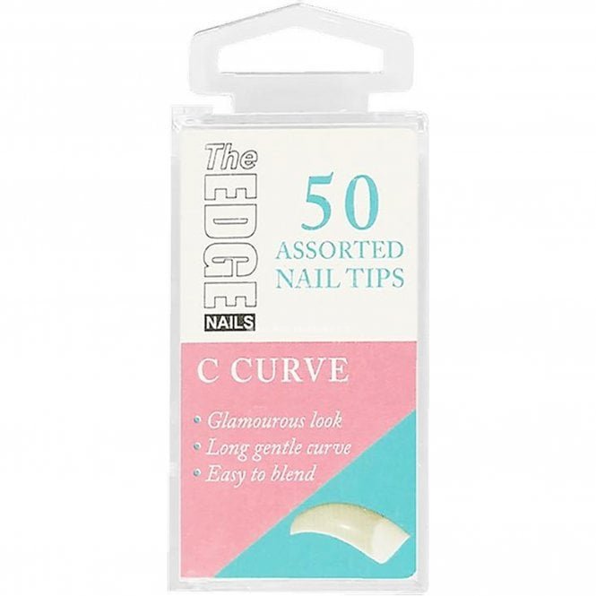 The Edge Nails False Nail Tips - C Curve (Size 4) (50 Nail Tips)