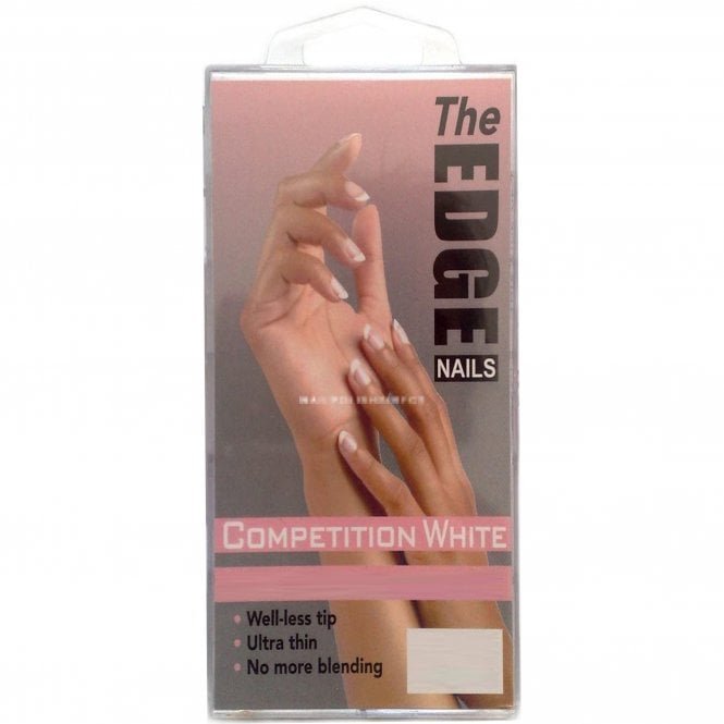 The Edge Nails False Nail Tips - Competition White (Size 9) (50 Pieces)