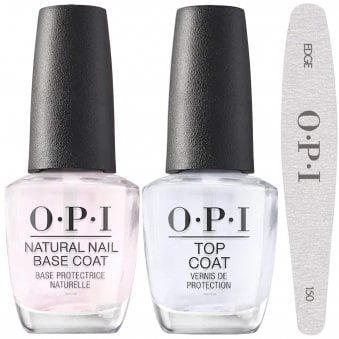 Top & Base Coat & 180/400 File Trio Set (2 x 15ml)