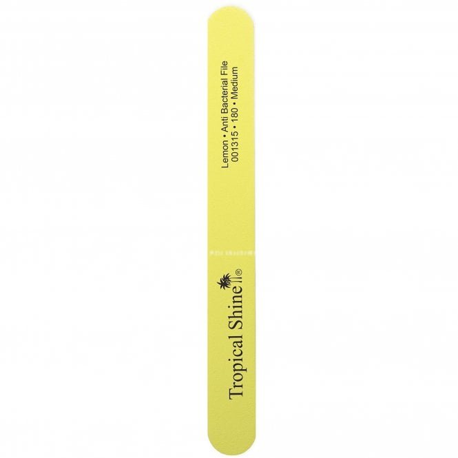 Tropical Shine Anti-Bacterial Nail File - Lemon - 180 Grit