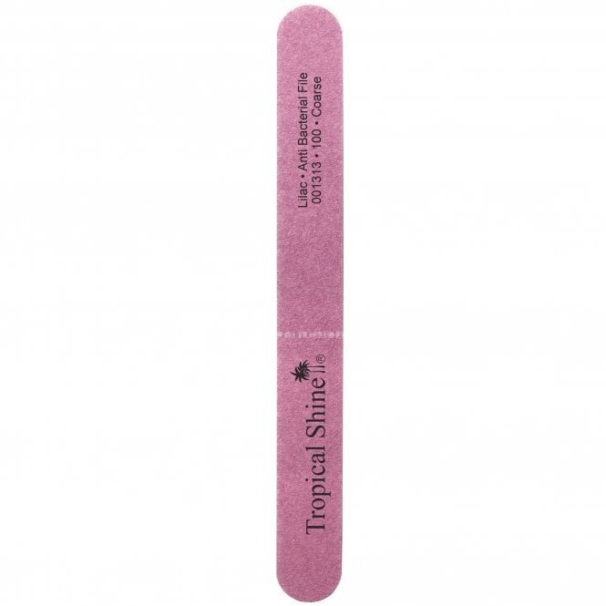 Tropical Shine Anti-Bacterial Nail File - Lilac - 100 Grit