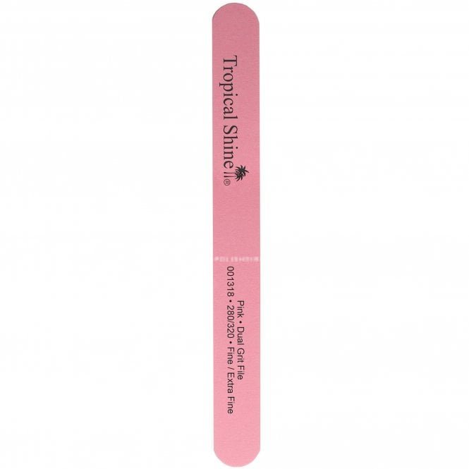 Tropical Shine Dual Grit Fine/Extra Fine Nail File - Pink - 280/320 Grit