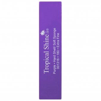 Hard Shell/Soft Sponge Extra Fine Grit Nail Buffer - Purple - 180 Grit