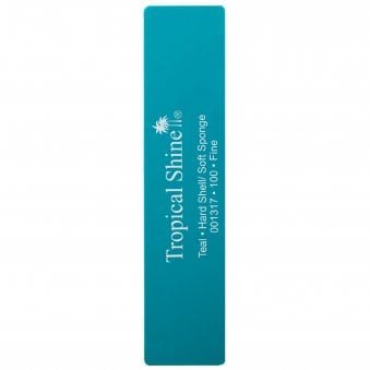 Hard Shell/Soft Sponge Fine Grit Nail Buffer - Teal - 100 Grit