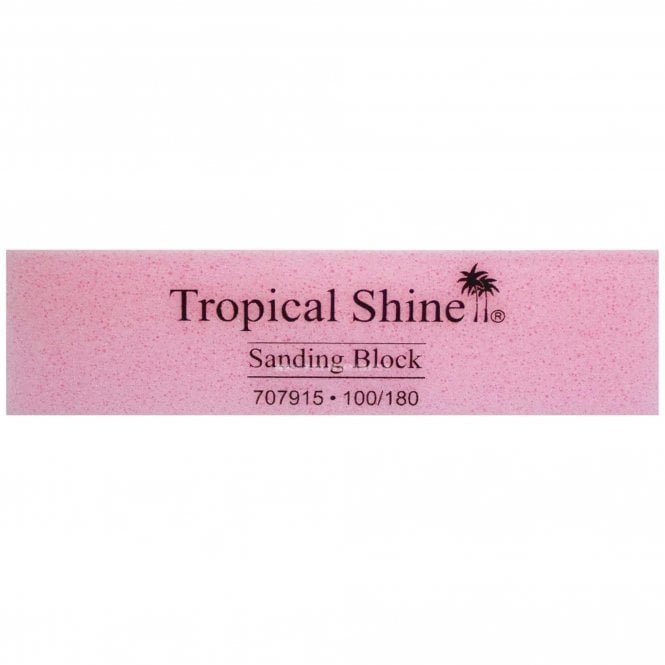 Tropical Shine Medium/Coarse Pink Sanding Buffer Block - 100/180 Grit