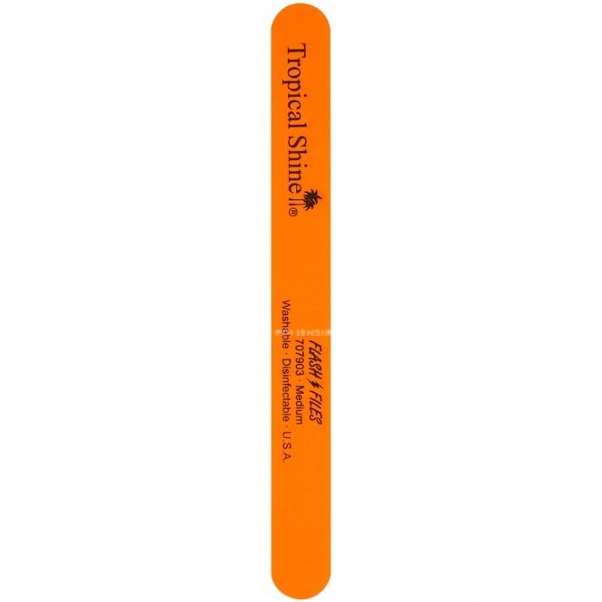 Tropical Shine Orange Flash Medium Grit Nail File - 180 Grit