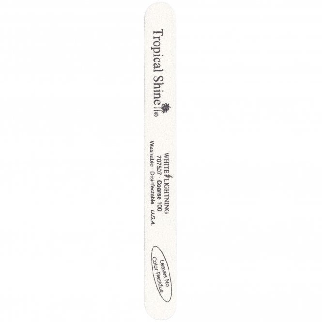 Tropical Shine White Lightening Coarse Grit Nail File - 100 Grit