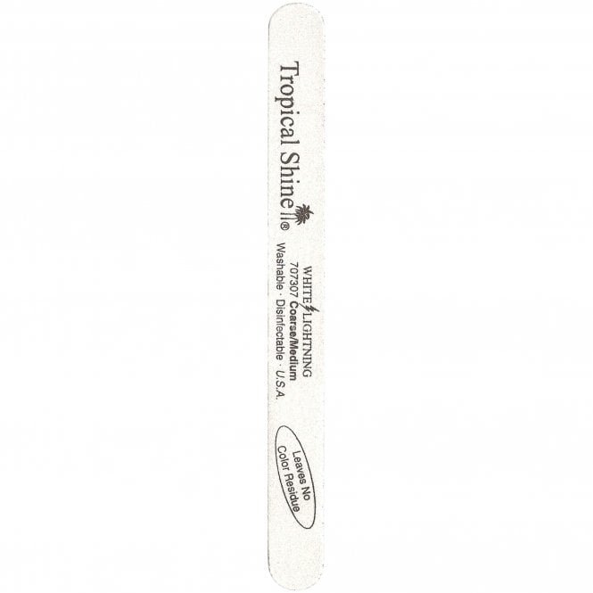 Tropical Shine White Lightening Medium/Coarse Grit Nail File - 100/180 Grit