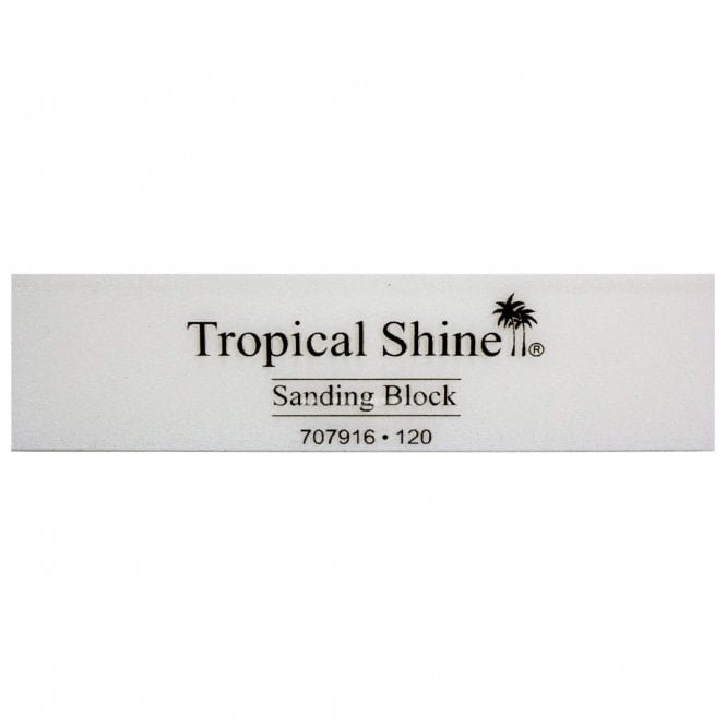Tropical Shine White Medium Grit Sanding Buffer Block - 120 Grit