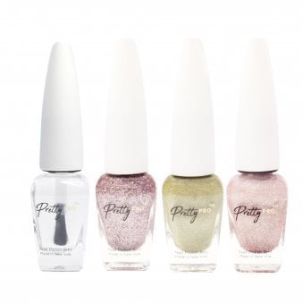 Vegan-Friendly Nail Polish Set - All That Glitters Is Gold (3 x 8ml)