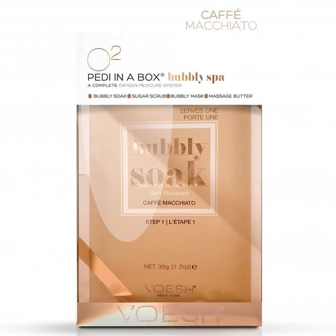 Voesh New York Pedi In A Box - Oxygen Pedicure 4 Step - Caffé Macchiato (4 x 35g)